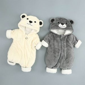 Carestino Cozy Bear Romper – Winter Plush Edition