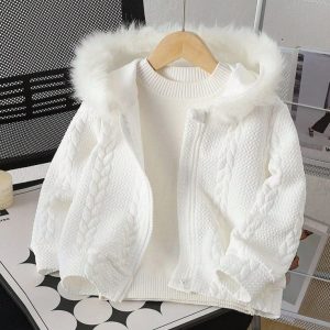 Snowy Luxe Knit Jacket Set